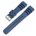 Suitable for Casio rubber strap protrusion 20 22mm Seiko Submariner watch waterproof silicone sports strap for men. 
