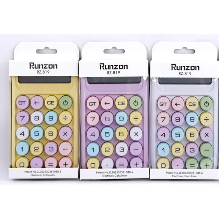 Runzon%20RZ%20819%20Colourful%20Mechanical%20Key%20Electronic%20Calculator%20KS%20-%20Image%203