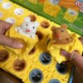 Pop up Funny Mouse and Cheese Block Squeeze Anti-stress Toy Hide and Seek Figures Stress Relief Fidget Toys for Kids Adult. 