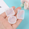 5Pcs/Set Keychain Silicone Mold Set Round Rectangle Pendant Making Mould. 