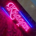 custom neon light Double Writing/bold font name neon sign. 
