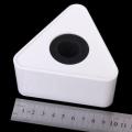 Microphone Logo Flag Box Triangular Interview Logo Portable ABS Injection Mic Microphone Flag Station Log(White). 