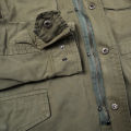 Men's Classic Field Jacket with Removable Quilted Liner & Hood - Vintage Style Outerwear 100% Cotton. 