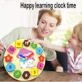 Little star Wooden blocks toys Digital Geometry Clock Children's Educational toy for baby boy and girl gift. 