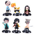 6Pcs/Set Anime Figure Action Figure Demon Slayer Kamado Nezuko Figurine Model. 