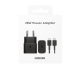 Samsung 25 Watt Original Super Fast Charger Type C with Type C Cable. 