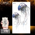 OMMGO Seahorse Dolphin Ocean Temporary Tattoos Sticker Watercolor Tattoo Flash Custom Tatoo For Children Women Body Art Arm. 
