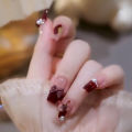 Jade Finger Slim Nail Art New 2024 Nail Wear Nail Detachable Mid-length Premium Autumn and Winter Patch. 