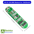 4S 10A BMS Li-ion 18650 14.8V Battery Protection P C B 4s 18650 Polymer Lithium Battery Module 4S-10A Electronic Protected Circuit by Electrica. 