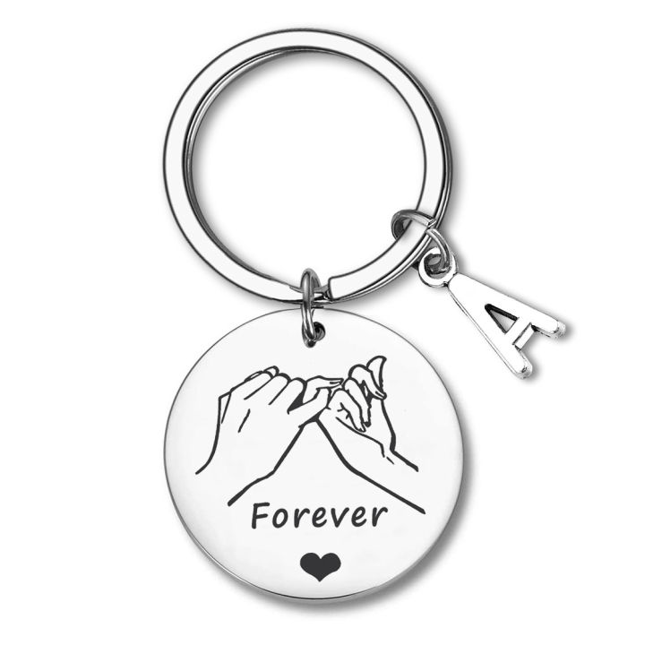 Best Friends Pinky Promise Keychain Pinky Swear Key Rings Two Secret Friends BFF Forever Keychains