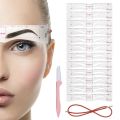3D Reusable Eyebrow Stencil Set Drawing Guide Styling Shaping Tool with Rope Eye Makeup Stencils Eye Brow Grooming Template Card. 