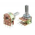 Pack of 10 - 100K Ohm Variable Resistors Dual Rotary Potentiometer - B100K 6 Pin volume controls on audio equipment. 