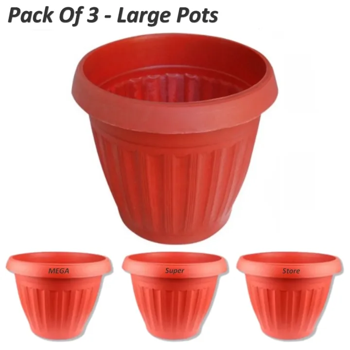 Pack%20of%203%20Large%20Plastic%20Pots%20For%20Plants%20&%20Flowers%20Diameter%209%20Inch%20-%20Outdoor%20And%20Indoor%20Plant%20Pots%20-%20Image%202