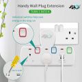 TOBO Multi Plug Extension Board and Wall Socket Extension Wall Mounted High Quality with USB Socket for Mobile Charging Travel Adopter with ON/OFF Buttons. 