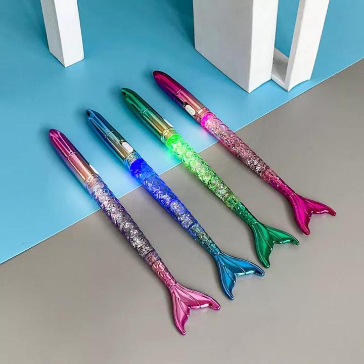 1 Pc Mermaid Glitter Pen Mermaid Pen Mermaid Pen for Girls Mermaid Pen for School Mermaid Stylish Glitter Pen Mermaid Pencil Pencil for Girls led Gel Pen Glitter Pen for Kids Daraz.pk