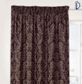 Royal Damask Chocolate Curtain | Set of TWO Lined curtains for room | Multiple Sizes AVAILABLE. 