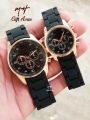 Pack of 2 Couple Pair Rubber Chain Watch | Pair Watches For Couples | Couple Watches | high quality | black Color. 