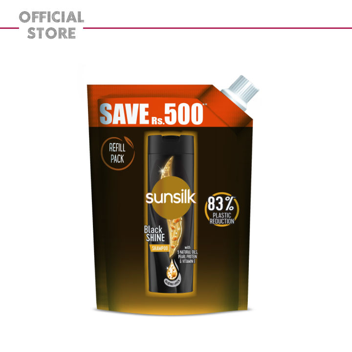Sunsilk Black Shine Shampoo Refill Pouch - 1L