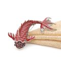 Red Enamel Fish Brooches for Women Large Carp Pins Animal Style Brooch Fashion Jewelry Coat Broch. 