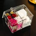 Cotton Bud Holder, Clear Acrylic Cotton Pad Holder Cotton Wool Holder, Cotton Bud Dispenser. 