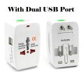 Multifunctional Universal Travel Adapter with 2 USB Charging Ports - World Travel Mobile Wall Charger Plug Socket EU UK US AU. 