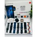 i20 Ultra Smart Watch - max suit 7 in 1 set with earbuds Charging Multi-sport Waterproof Men Women smart watch Revolutionize Your Lifestyle with the i20 Ultra Smart Watch 2.3inch large screen with 7 straps smartwatch call heart rate sleep monitoring. 