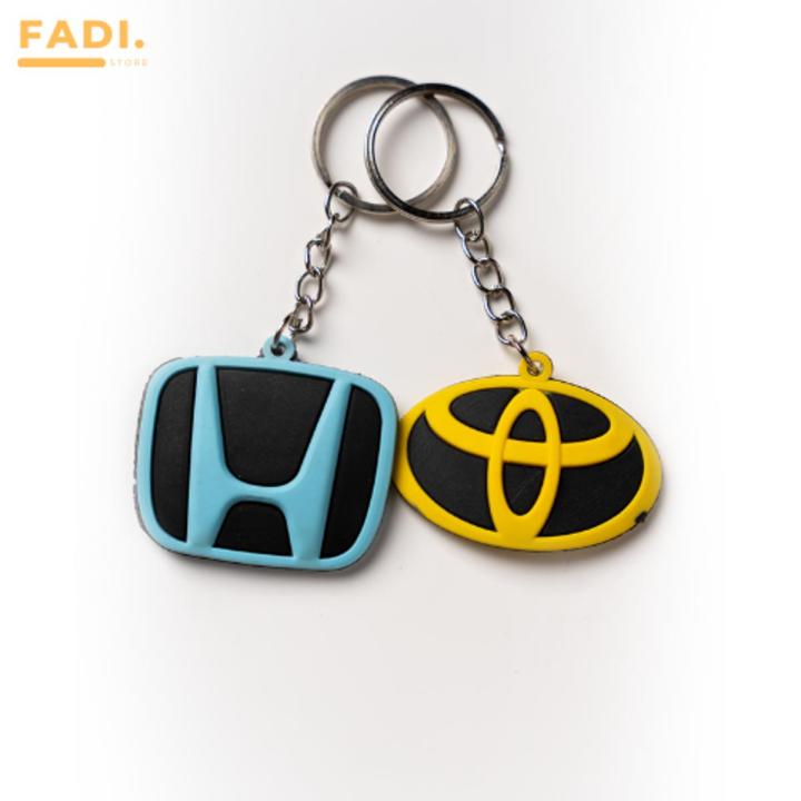 FADI. Pack Off 2  Keychain With Car Logo Honda & Toyota Keychains or Boy Car Stylish Silicone Key Chain Key Holder