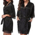 Best High Quality Satin Silk Gown Night Dress For Women Girls 1109 - Pack Of 2 (Hhsons). 