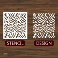 Zebra Stripes Pattren Stencil Reusable Stencil For Canvas And Wall Painting. 