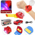 Rechargeable 2024 Remote Control Car Watch Toys with LED Light , 2.4 GHz Mini Racing Cars Wrist Toy for Kids , RC Small Car Interactive Outdoor Game | gift for kids. 