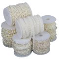 Half Circle Pearl Double Line Connecting Bead Double Row Connecting Bead Wedding Dress Bead Chain ABS Half Round Bead Chain DIY Jewelry Accessories. 