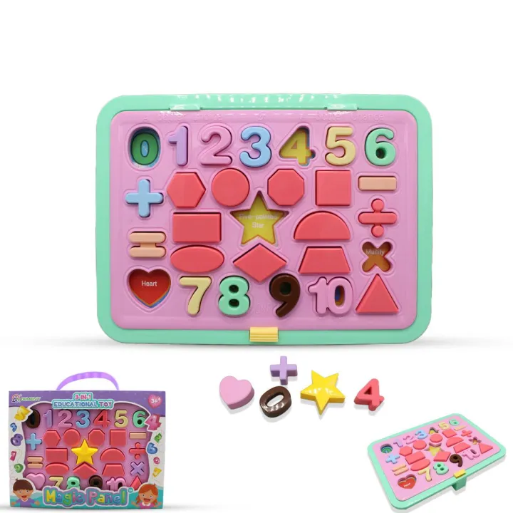 3in1 Educational Magic Panel | Shapes & Number board | Best early educational toy