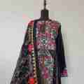 LADIES 3PCS STITCHED BALOCHI DRESS. 