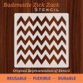 Zigzag pattern Reusable Stencil For wall Painting Art DIY Home Decor, Album Crafts and Canvas ID 456. 