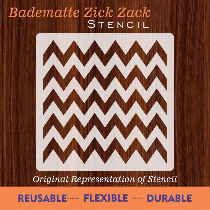 Zigzag pattern Reusable Stencil For wall Painting Art DIY Home Decor, Album Crafts and Canvas ID 456
