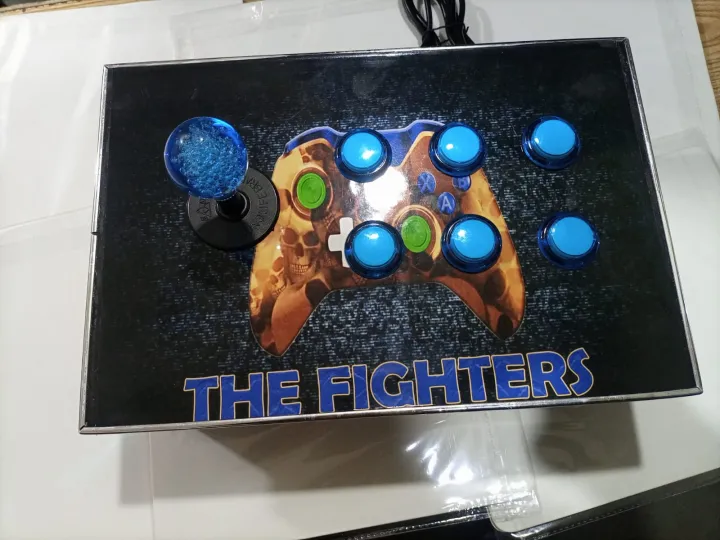 Usb%20Game%20Controller%20Joystick%206%20Buttons%20Game%20Arcade%20Made%20Of%20Wooden%20Box%20Panel%20For%20PC%20Laptop%20Computer%20For%20Win7/8/10%20XP%20-%20Image%202