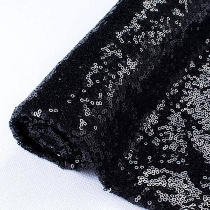 160 x 95cm black Sequin Fabric Sparkly Fabric Mesh Sequins