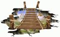 Cheap Wall Stickers 60X90 Xl8129 Wood Bridge Floor Walstiker Wallsticker Guaranteed Ori. 