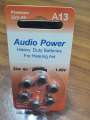 Audio Power Hearing Aid Battery, audiopower hearinh aid battery cell, Hearing Aid Battery cell size A13, Hearing Aids Batteries, A13 battery cell, hearing aid battery cell, audio power hearing aid battery cell, Zinc Air Battery Cell, A13 Battery. 