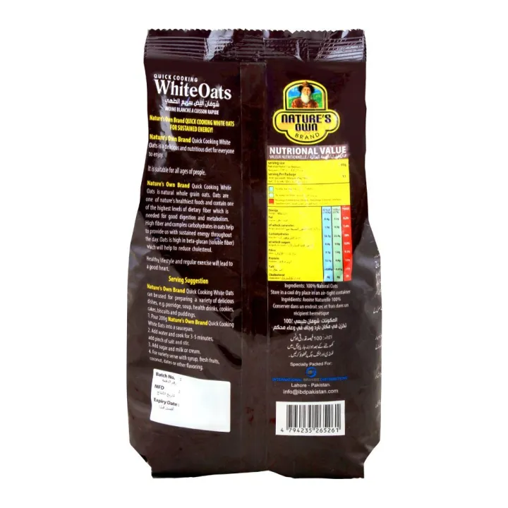 Nature's%20Own%20White%20Oats%20Instant%20Quick%20Cooking,%20500gm%20-%20Image%202