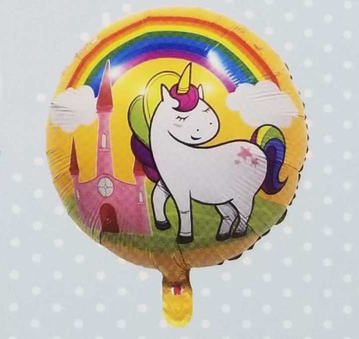 Unicorn Foil Balloon - 18 Inch - Foil Balloons - Yellow Color - Girls Theme - Pack Of 1 Foil Balloon