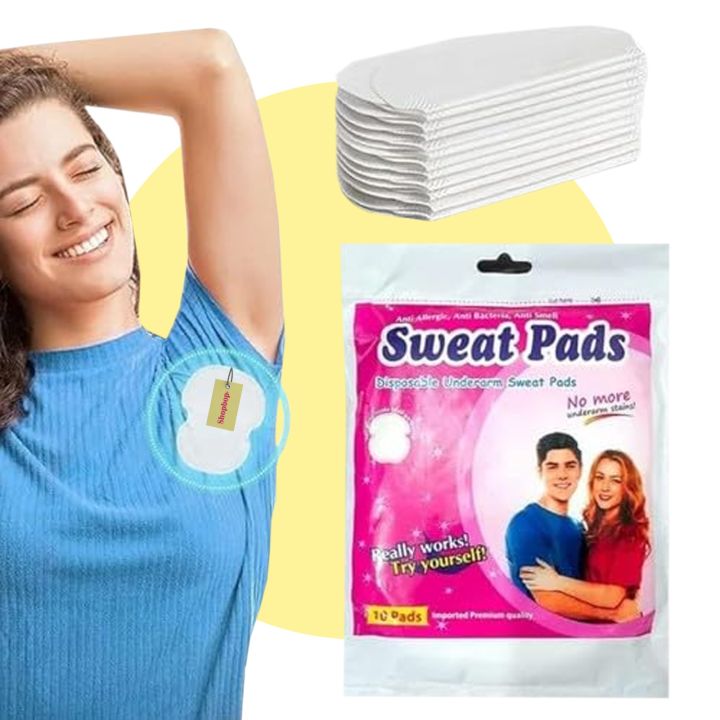 SHOPBOP 10 Pcs Sweat Pads For Under arms For Women | Armpit pads| Prevents Stains | Absorbs Sweat & Unpleasant Odour | Breathable