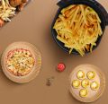 50pcs Air Fryer Disposable Paper Liner Non-Stick Mat Steamer Round Paper Baking Mats. 