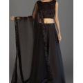 Traditional Indian lehenga choli designer black lehenga party dress wedding lehenga lehenga choli for women ( Fabric Silk And Sequin, Chiffon ). 