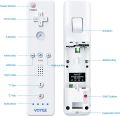 VOYEE Wii Remote Controller, Wii Controllers Built in 3-Axis Motion Plus, Wireless Gaming Controller Compatible with Nintendo Wii/Wii U Console - with Silicone Case | Wrist Strap (White). 
