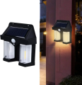 Solar Sensor Light Outdoor Waterproof Double Head Wall Lamp | Motion Sensor LED Security Light | Adjustable Solar Wall Light for Garden Garage Yard | Solar Powered Flood Light for Home Entrance Safety Lighting | Outdoor Motion Light | Security Solar Lamp. 
