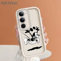 Hotinga for Vivo Y200 4G V40 Lite Back Cover Startled Mickey Pattern Case Ladder Soft Rubber Mobile Phone Cover. 