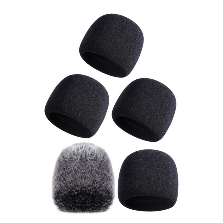 NANLIY- 3x Mic Cover Sponge Microphone Windscreen for Blue Yeti, Yeti Pro Condenser & (Sponge and Furry Windscreen, 2 Pack)