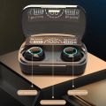 Original Branded M30 TWS Wireless Earbuds Touch Control Bluetooth-Compatible 5.1 Earphones | Finger Touch Control Noise Cancellation with LED Display Sport Earphones with Power Bank, in Ear Base with Built Mic. 