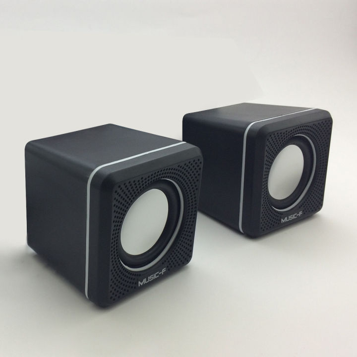 2 Portable USB-Powered 5V Mini Speaker with 3.5mm Stereo Connector Mini Speaker for Laptop / PC / Mobile